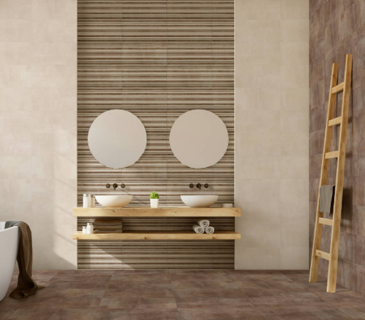 Valore_Bronx Line Beige matt fali csermpe 25*50 cm
