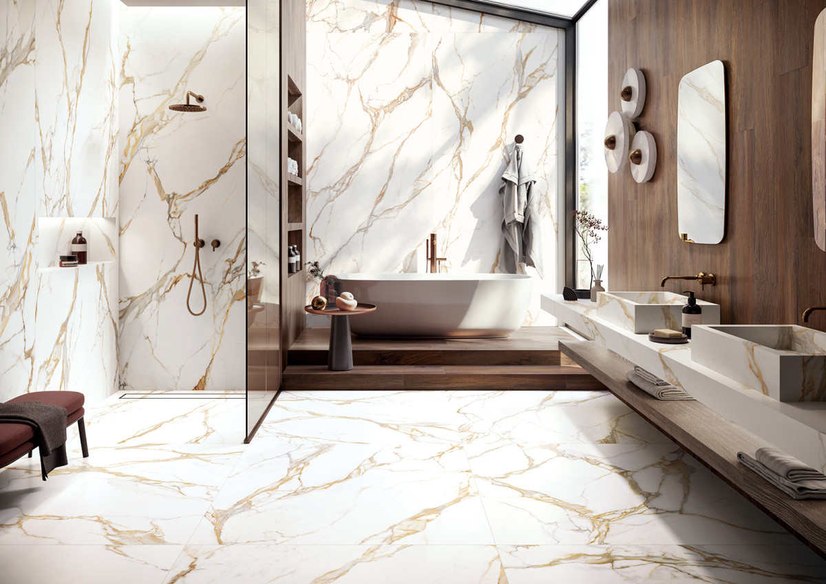 Valore_Divina Calacatta Gold Ret fényes padlólap 60*120*0,92 cm
