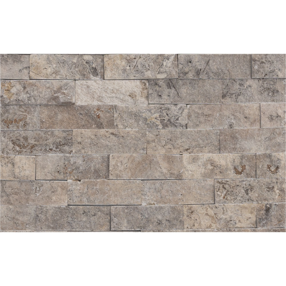 Természetes kőburkolatok_Travertin Silver 5 x 15 x 2-2,5 cm roppantott szabályos