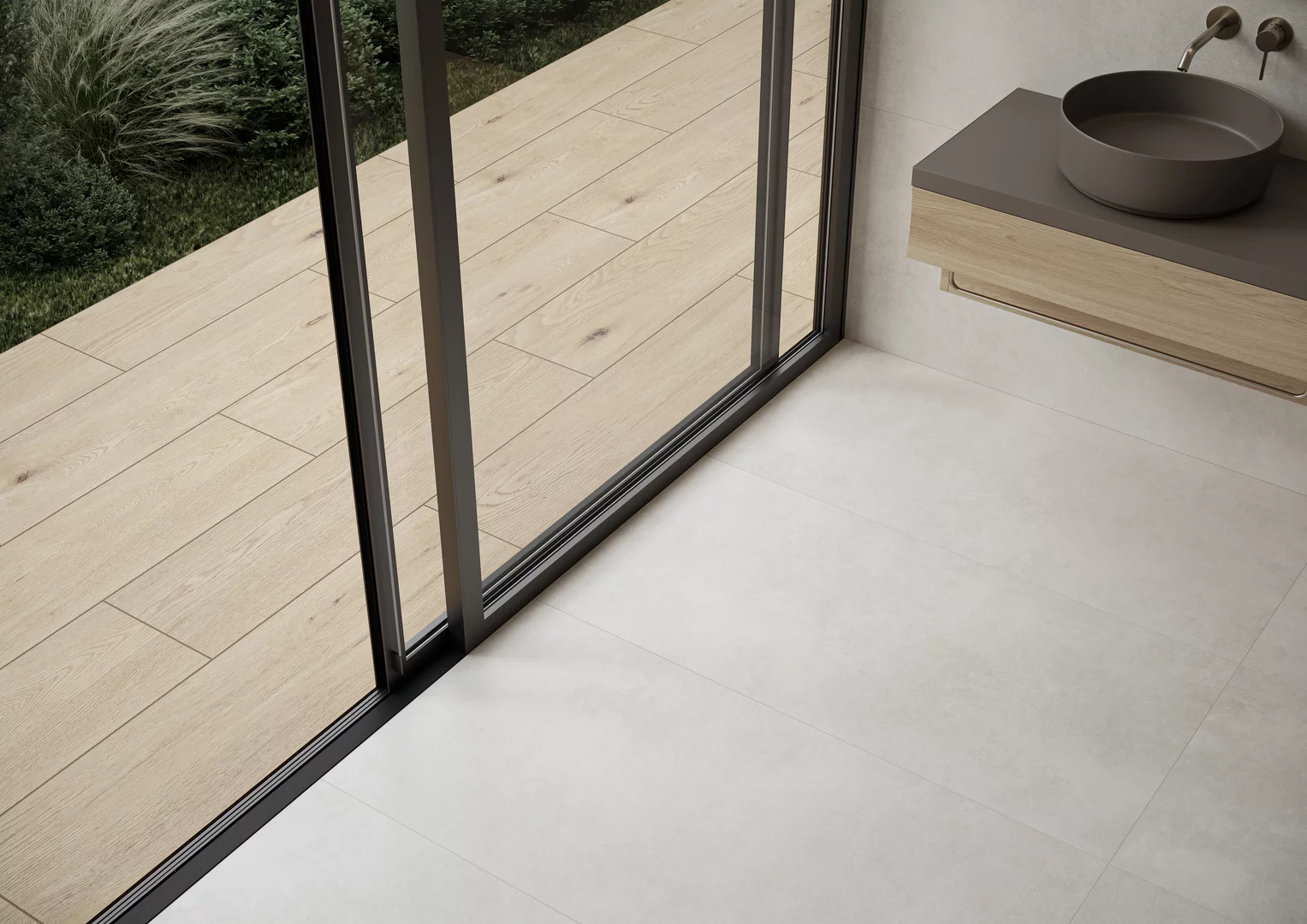 Paradyz U117 Light Grey Ret lappato gres burkolat 59,8*119,8*0,8 cm