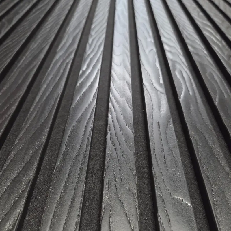 Mediterrán R_AquaWood Black Oak vízálló akusztikus falpanel 2800*600*21 mm