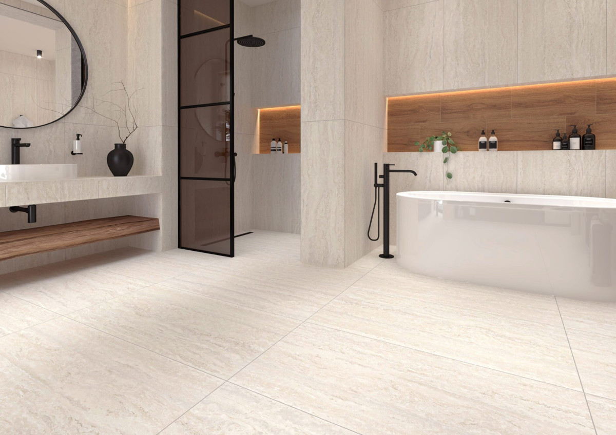 Izida_Travertino Beige RET matt padlólap 60x120x0,8 cm