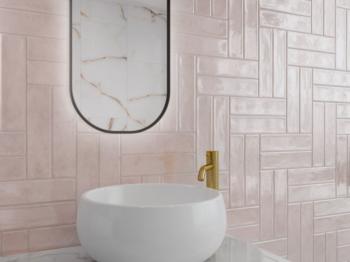 Golden Tile_Lugano Pink fényes falicsempe 7,5 x 30 x 0,6 cm /LA5011/