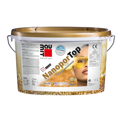 BAUMIT_ NanoporTop PRÉMIUM SZÍNES VÉKONYVAKOLATOK 25 kg fehér színcsoport