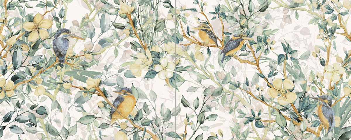 Arte_Perla Birds Ret matt ( 4 elemes) csempe 59,8*149,8*1 cm