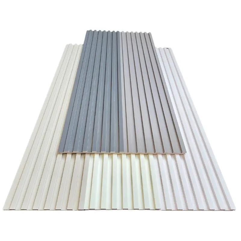 Mediterrán R_ Bambusz-PVC falpanel  MonoCalma Light Grey  280*15*1,5 cm