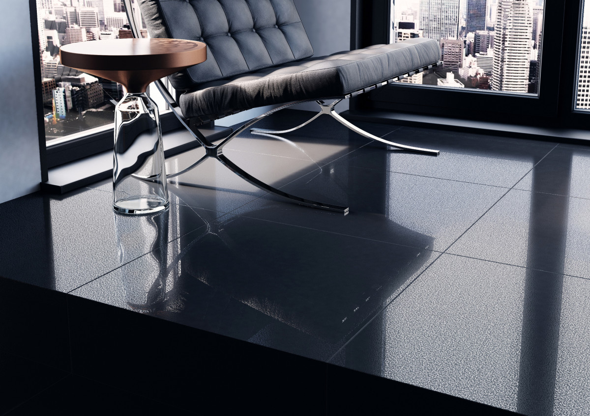 Cerrad Cambia Black 59,7x59,7 cm padlólap