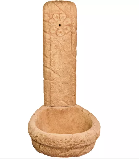 FabroStone_Virágos kerti kút - terracotta 117*60*62 cm