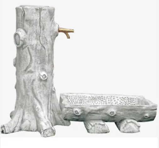FabroStone_Fatörzs kerti kút szett - szürke antik 80*54*54 cm