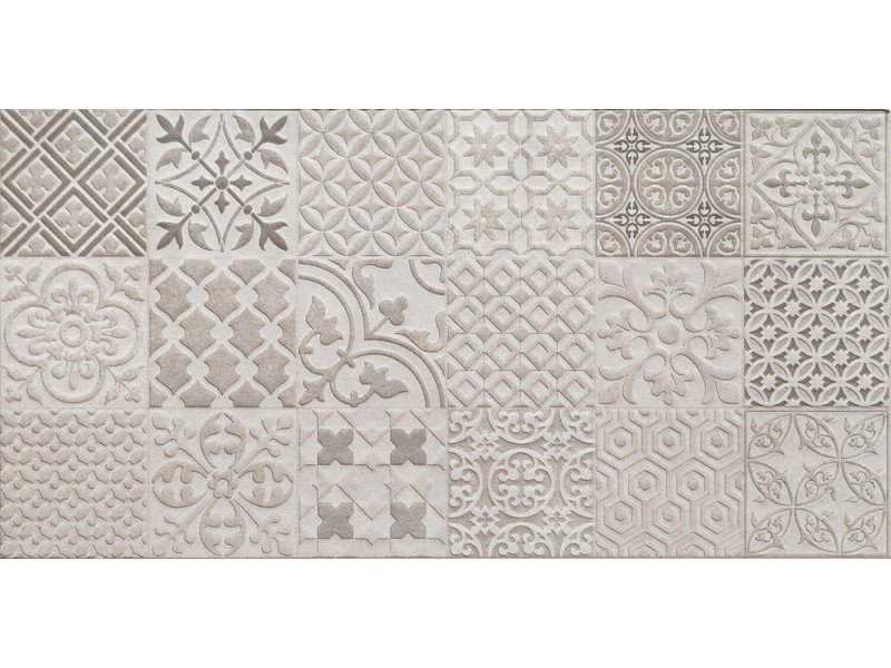 Arté_Velvetia Patch Grey STR fényes/matt fali csempe 30,8*60,8 cm