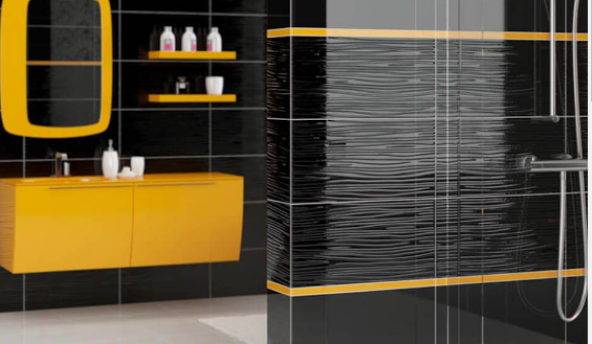 Paradyz_Synergy Nero STR A fényes fali csempe 30*60cm