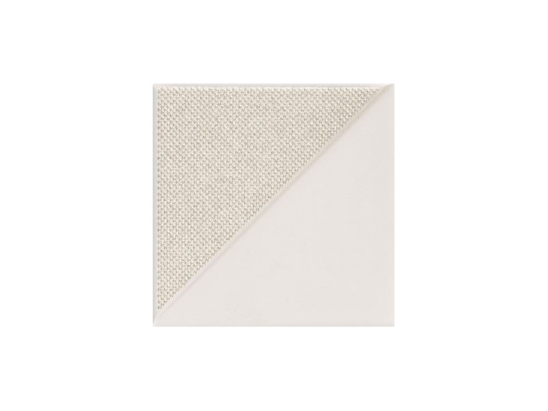 Tubadzin_Reflection White 2 Decor Ret Fényes/matt fali csempe 14,8*14,8 cm