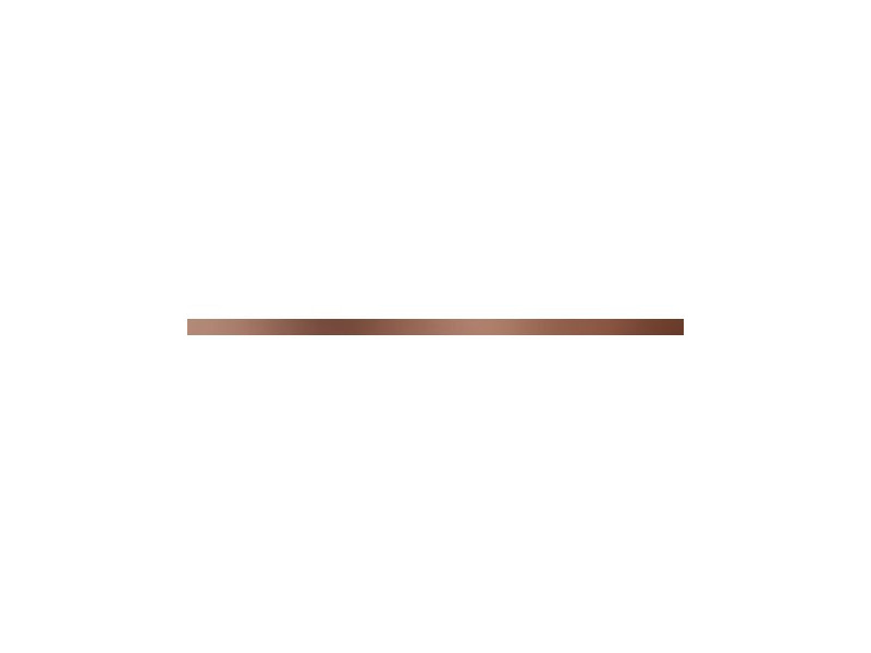 Tubadzin_Steel Copper 5 Listwa Ret fényes fali csempe 2*59,8 cm