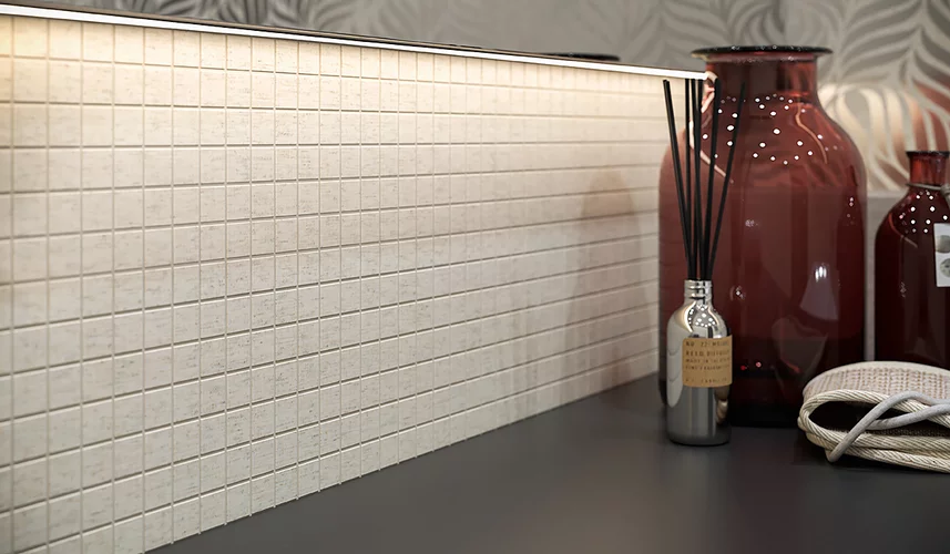 Paradyz_Symetry Beige Mosaic Prasowana matt fali csempe 29,8*29,8 cm