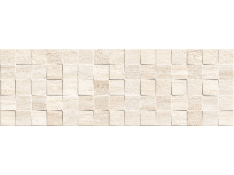 Valore_Tajmahal Cubik Travertino Decorado fényes fali csempe 25*75 cm