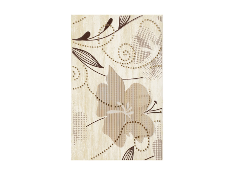 Paradyz_Doppia Beige Inserto B fényes fali csempe 25*40 cm
