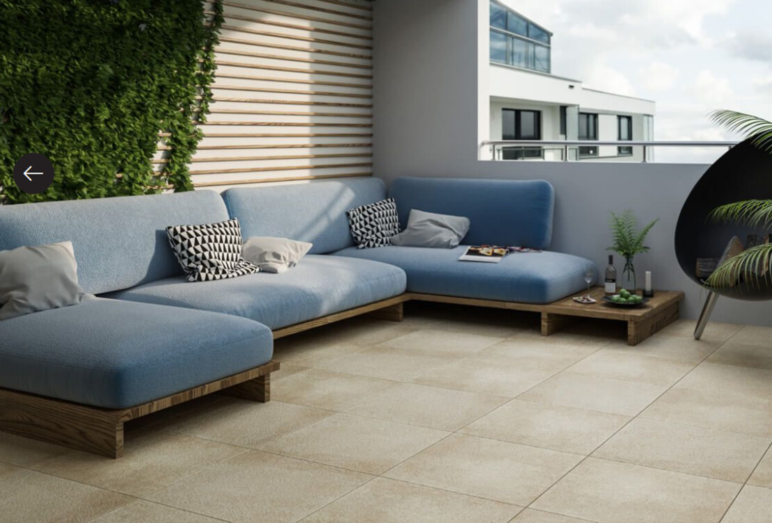 KŐPORCELÁN_PARADYZ_2CM_TERRACE Beige rect. 595x595x20