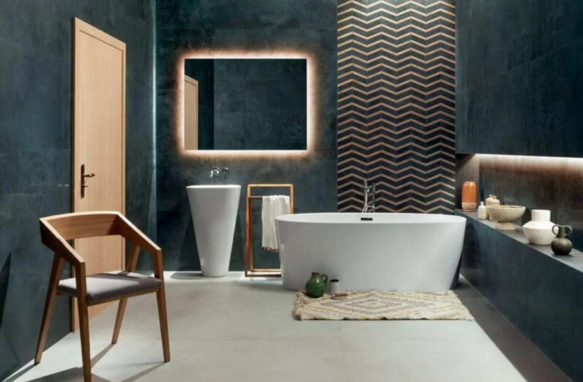 Tubadzin Monolith_Casano/Torano Antracit fényes gres burkolat 119,8*119,8*0,6 cm