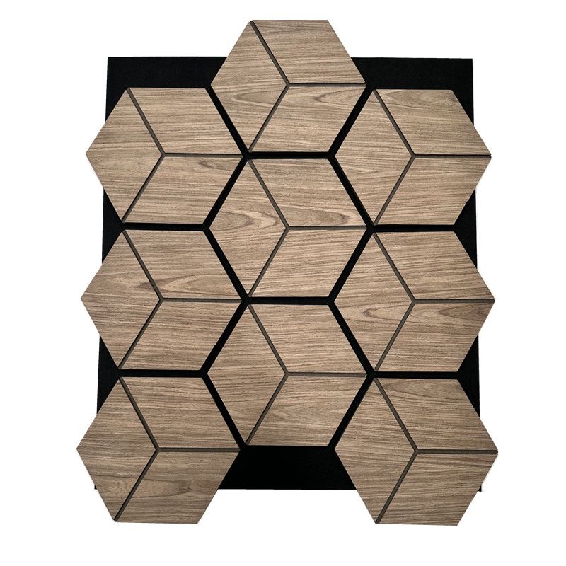Mediterrán R Diamor - Walnut mozaik akusztikus falpanel 700*610 mm