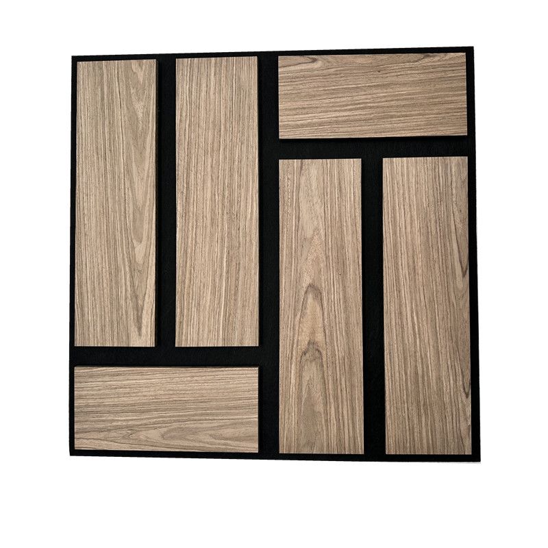 Mediterrán R Fortis - Walnut mozaik akusztikus falpanel 600*600*18 mm