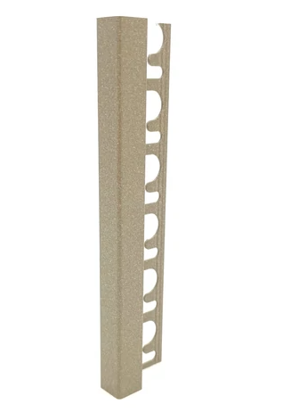 Kőhatású Profilok_Progress Projolly Square Stone Line Taupe Grey Alumínium Szögletes Élprofil 10 mm 2,7 m/szál /PJQSA 10-SL14/