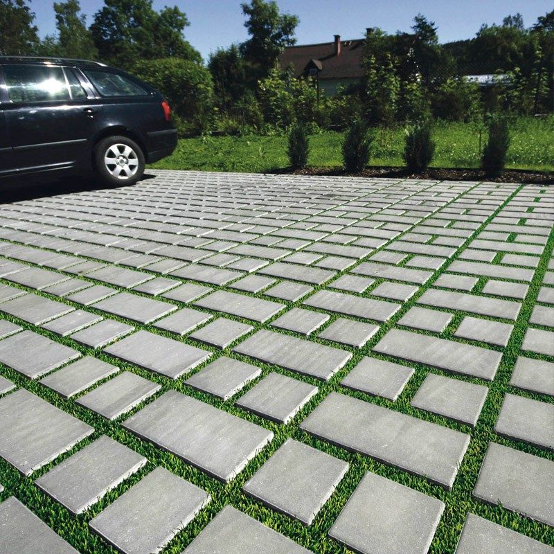 SEMMELROCK_ECOGREEN TÉRKŐ 20x20x8 CM SZÜRKE