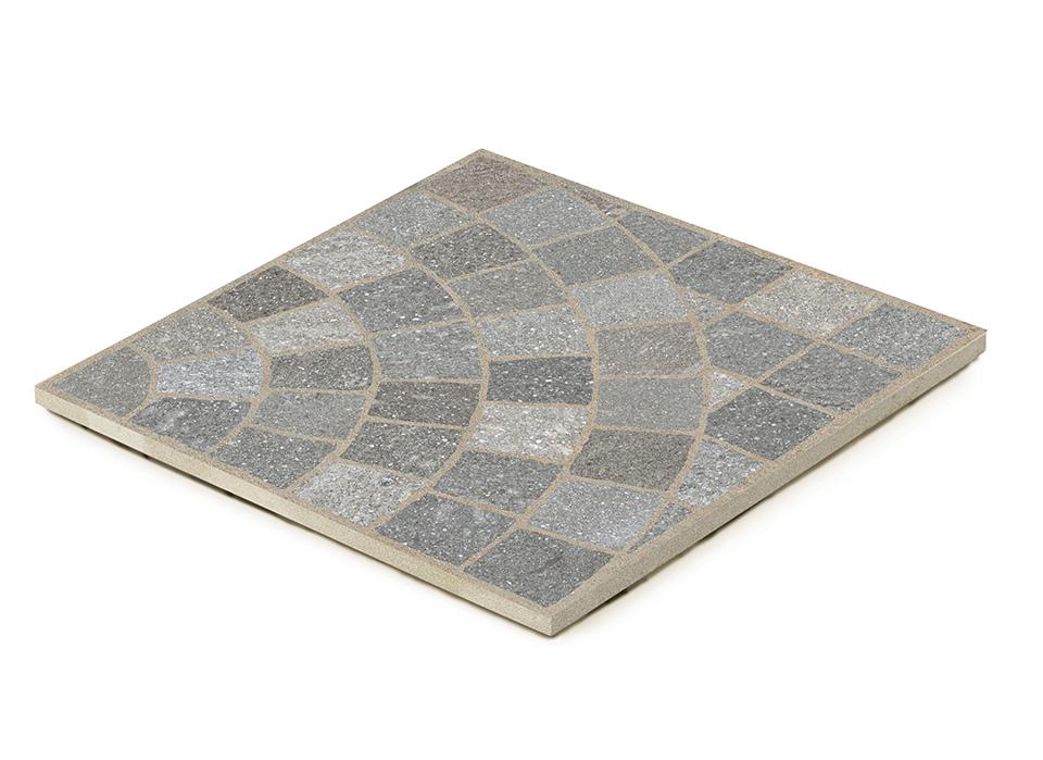 Kőporcelán_StoneGres_ Cubetti Porfido Grigio Ventaglio 60 x 60 x 2 cm