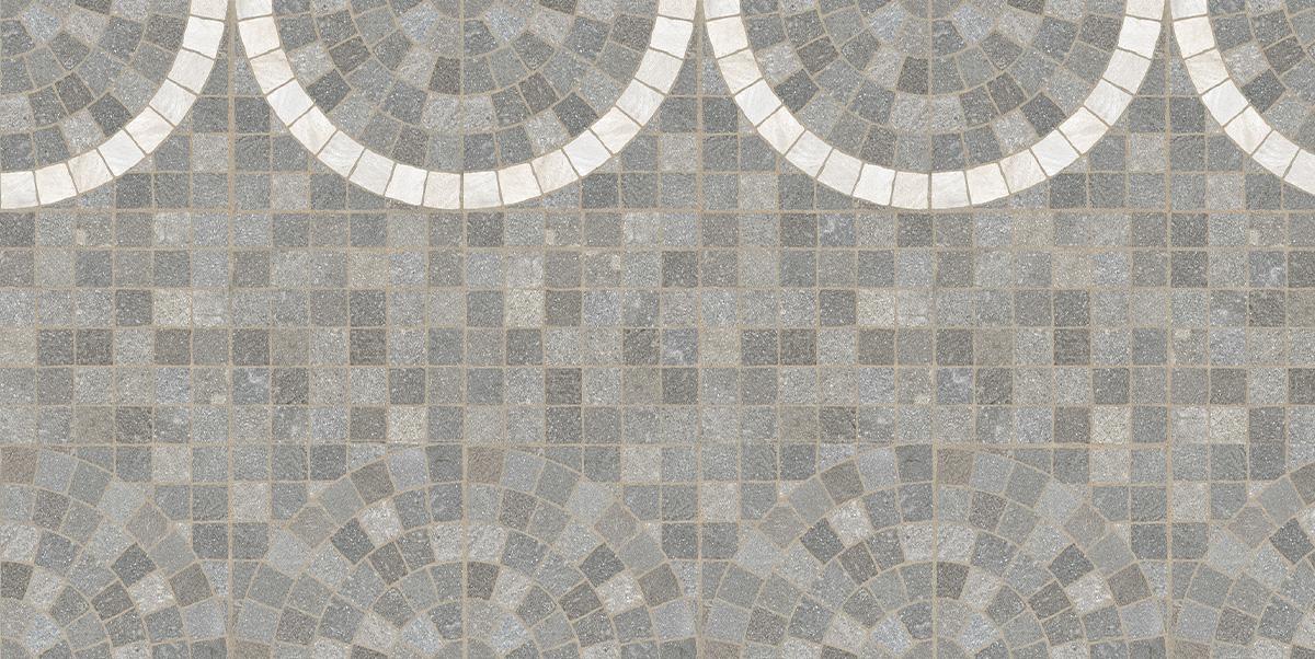 Kőporcelán_StoneGres_ Cubetti Porfido Grigio Ventaglio 60 x 60 x 2 cm