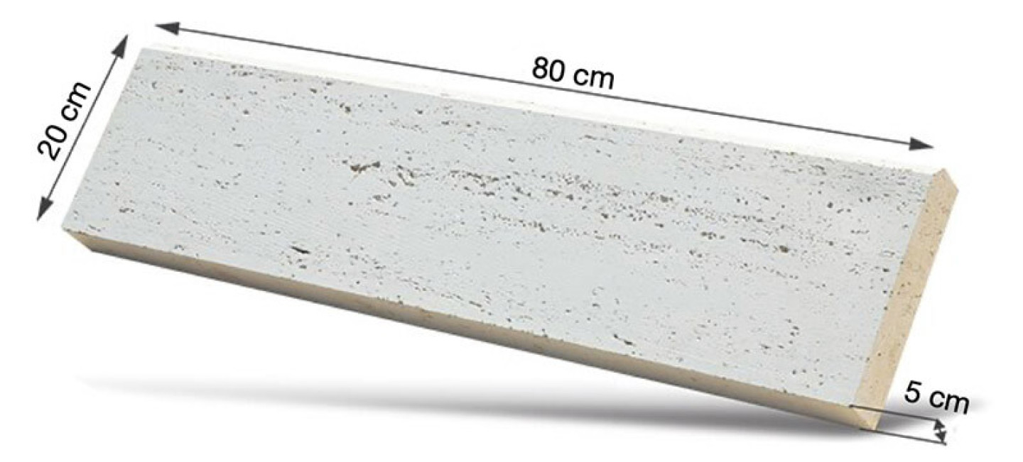 Star Stone_Kőburkolat kiegészítők_ Róma szegélykő, 80x20x5 cm Smoke