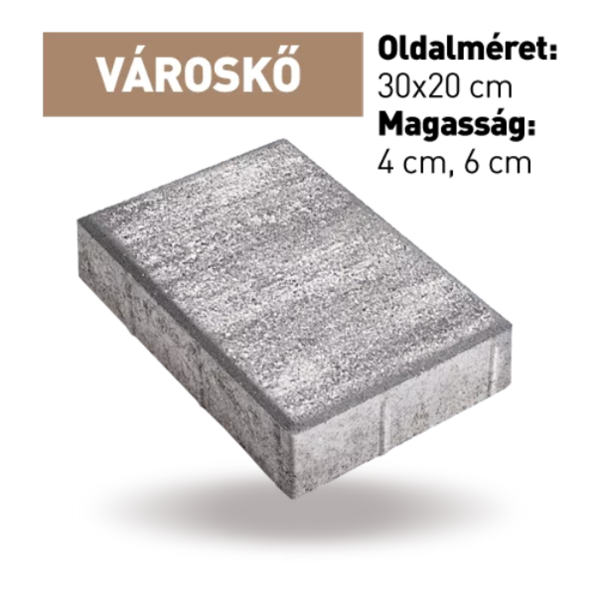 SW Térkő_Városkő 6 cm Grafit