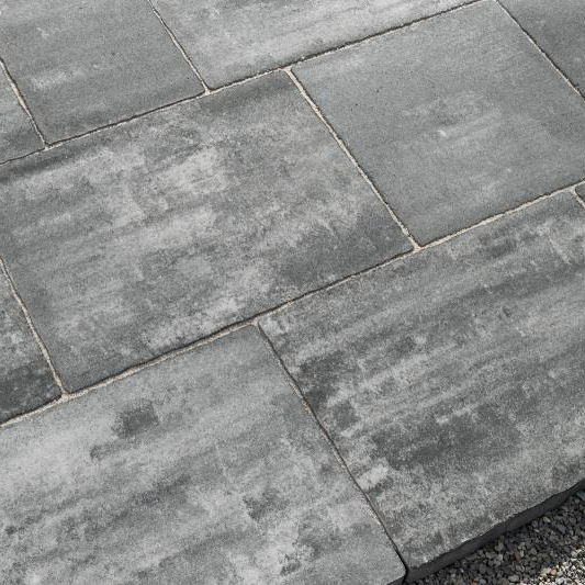 VIASTEIN_Gardeno járdalap normál és Clean & Color Protect védelemmel_antracit/fehér árnyalt 40*40*4,2 cm