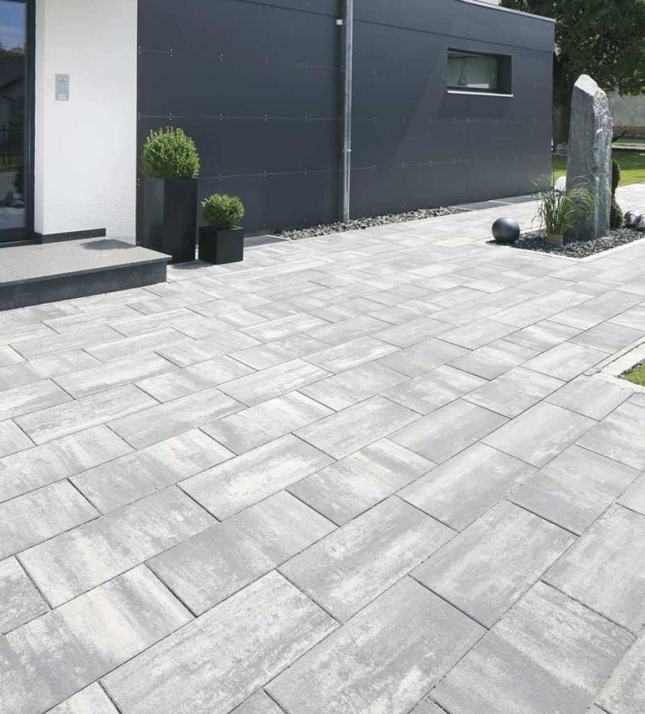 VIASTEIN_Grando térkő normál vagy Clean & Color Protect védelemmel_antracit/fehér árnyalt 60*40*8 cm