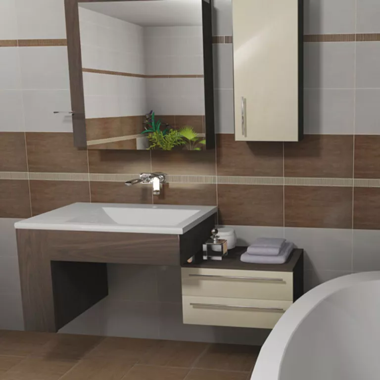 Zalakerámia Woodshine Bianco fényes szürke dekorcsík 40*4 cm /DWOODSBIL/