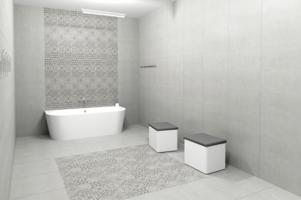 Zalakerámia Cementi szürke mintás matt padlóburkolat 30*60*0,85 cm /ZGD60610Ú/