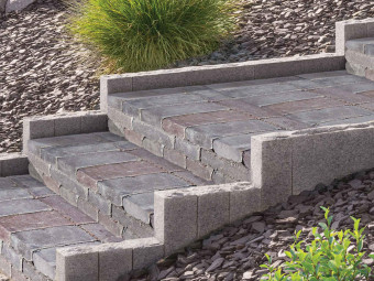 Téglakő lépcsőelem 96x36x15 cm Antracit-barna