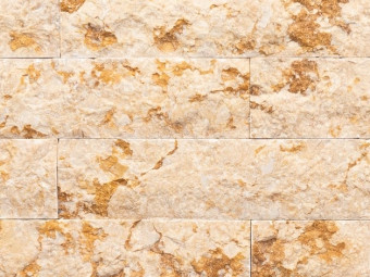 Természetes Kőburkolat_Limestone Sunny roppantott 7 x 30 x 1 cm szabályos