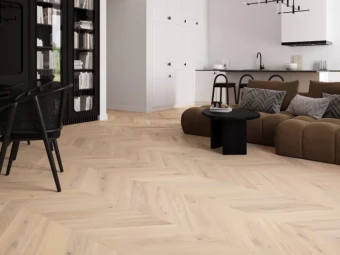 Melegburkolat_Barlinek matt-lakkozott szalagparketta Trivor Tölgy Chevron 725*130*14 mm
