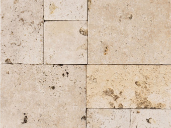 Természetes kőburkolatok_Travertin Ivory Romai mini tömítetlen, matt-csiszolt szabályos