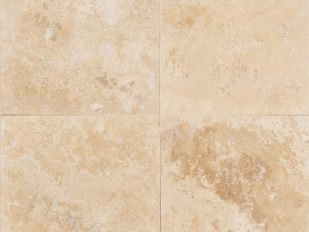 Természetes Kőburkolat_Classic travertin, tömített, matt csiszolt, 40,6 x 40,6 x 1,2 cm
