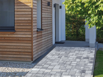 Barabás térkő Somló Trió 6 cm, ezüst-antracit