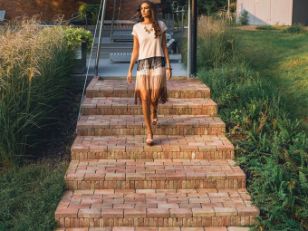 Barabás térkő Téglakő 6 cm, sárga-piros