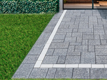 Barabás térkő  Elegante Gránitkő 6 cm, obszidián