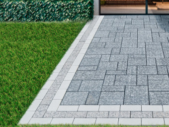 Barabás térkő  Elegante Gránitkő 6 cm, obszidián