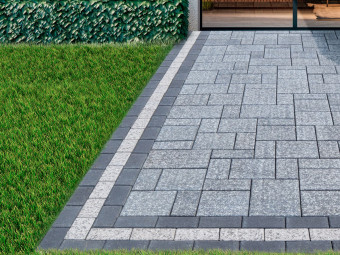 Barabás térkő  Elegante Gránitkő 6 cm, obszidián