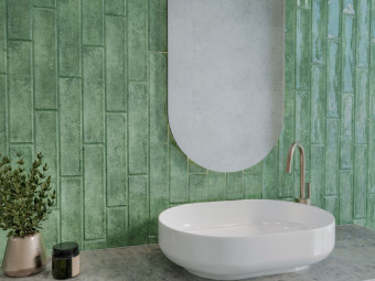 Golden Tile_Lugano Green fényes falicsempe 7,5 x 30 x 0,6 cm /LA4011/