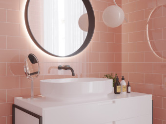 Golden Tile_Metro Plane Pink fényes falicsempe 10 x 20 x 0,7 cm /465011/