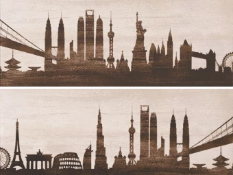 PETROL FÉNYES DEKOR SZ-50033 3X50 Csempe