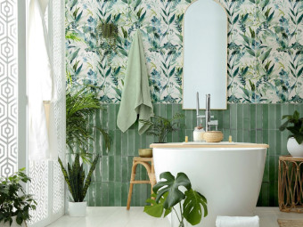 Savoia Italia_ Artisan Verde  fényes fali csempe 25*60*0,83 cm