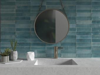 Savoia Italia_ Artisan Azurro fényes fali csempe 25*60*0,83cm