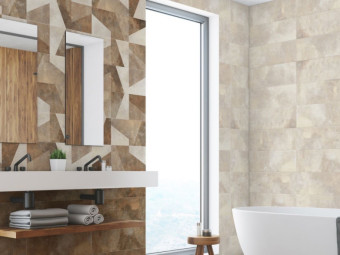 Keros_Madison A071 Matt Dec. Geo Beige fali csermpe 25*75 cm